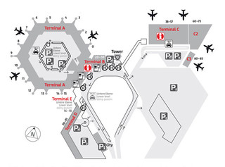 Carte du terminal et de l'aeroport Berlin Tegel (TXL)